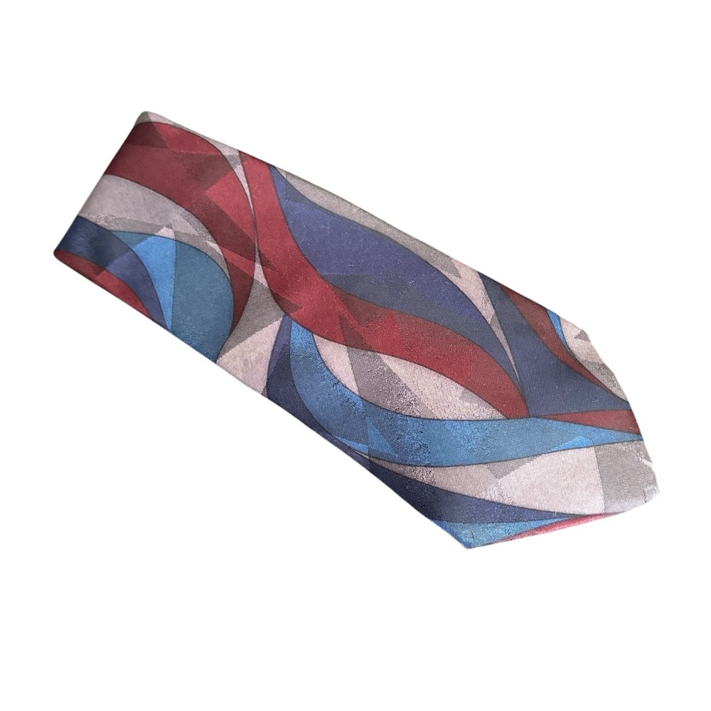 Don Loper Classic Tie Abstract 100% Polyester Made In The USA Vintage